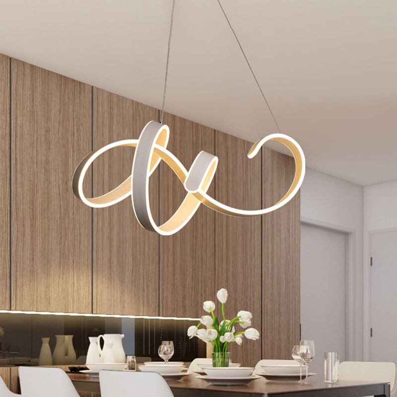 Acrilico twist soffitto a sospensione leggera semplice stile a led bianca kit lampada a led in luce calda/bianca