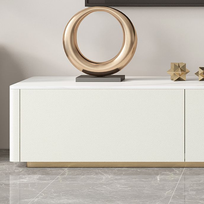 Glam Square Cocktail Table Single Stone Coffee Cocktail Table with Storage