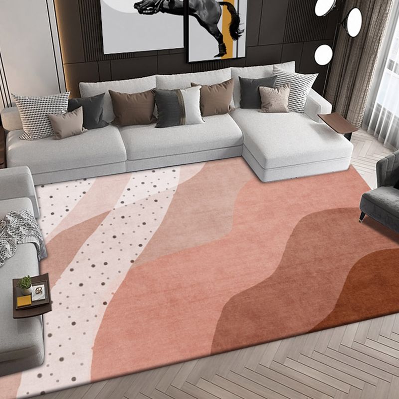 Grün moderner Teppichpolyesterblätter Teppich Fleckenfestem Teppich für den Salon