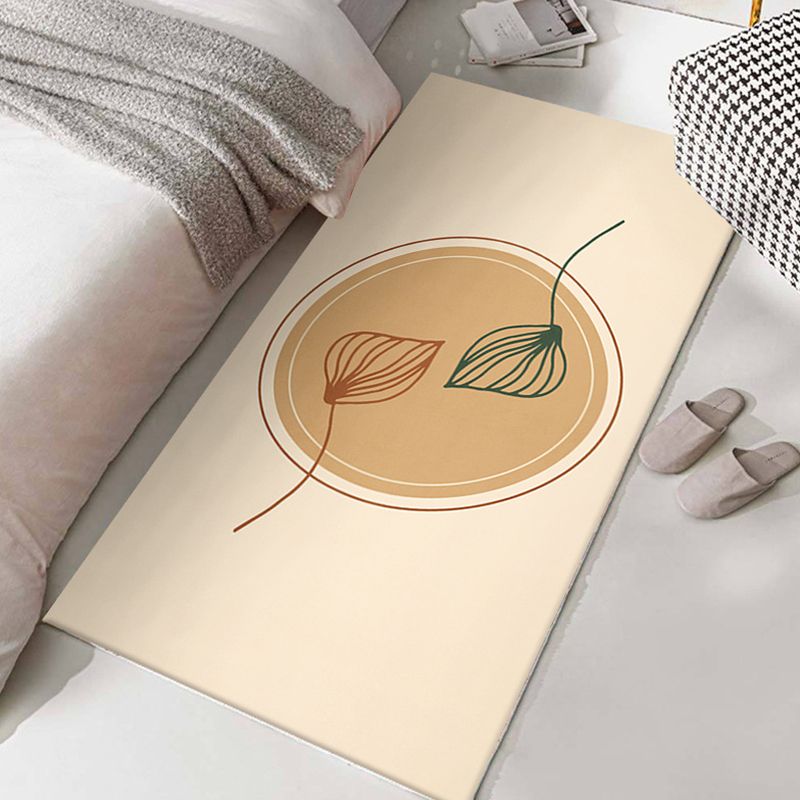 Dark Brown Modern Carpet Polyester Color Lump Carpet Washable Carpet for Drawing Room