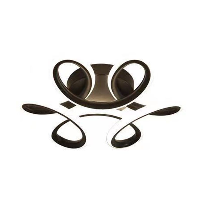 Moderne minimalistische LED-plafondlamp smeedijzeren lineaire inbouw met acryl kap