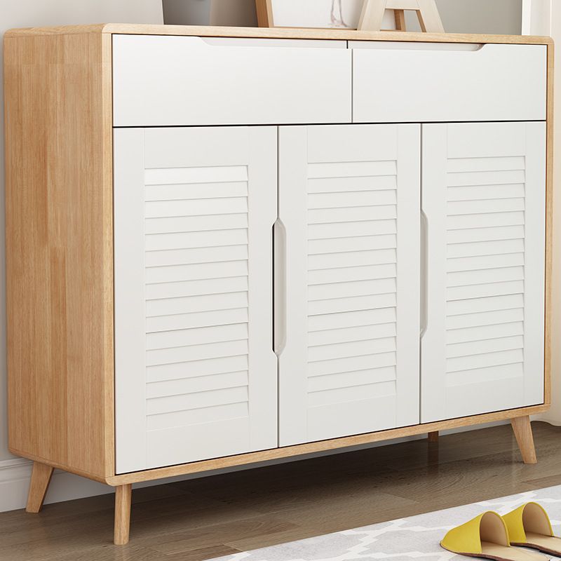 Contemporary Cabinet Rubberwood With Doors 2 - Drawer Rectangle Accent Cabinet