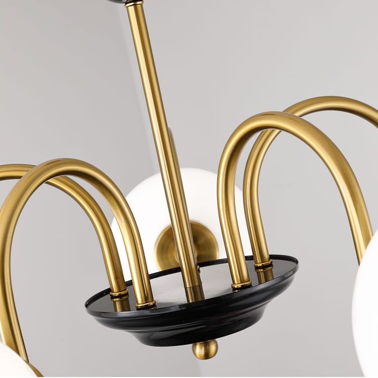 Modern Dining Room Lighting Glass Chandelier Light Fixtures Cafe Restaurant Hanging Chandelier