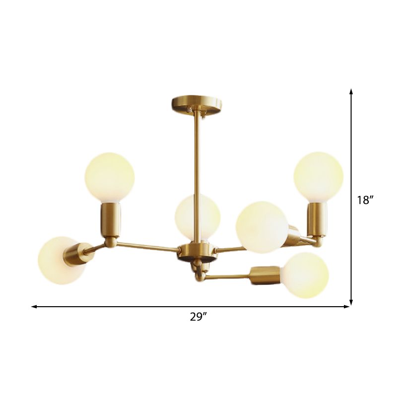 Branche Chandelier Lampe MODERNE GLOBE OPAL VERRE 6/9/12 LUMIÈRES CHAMBRE LUMIÈRE HAPPORT AVEC LA BRASS