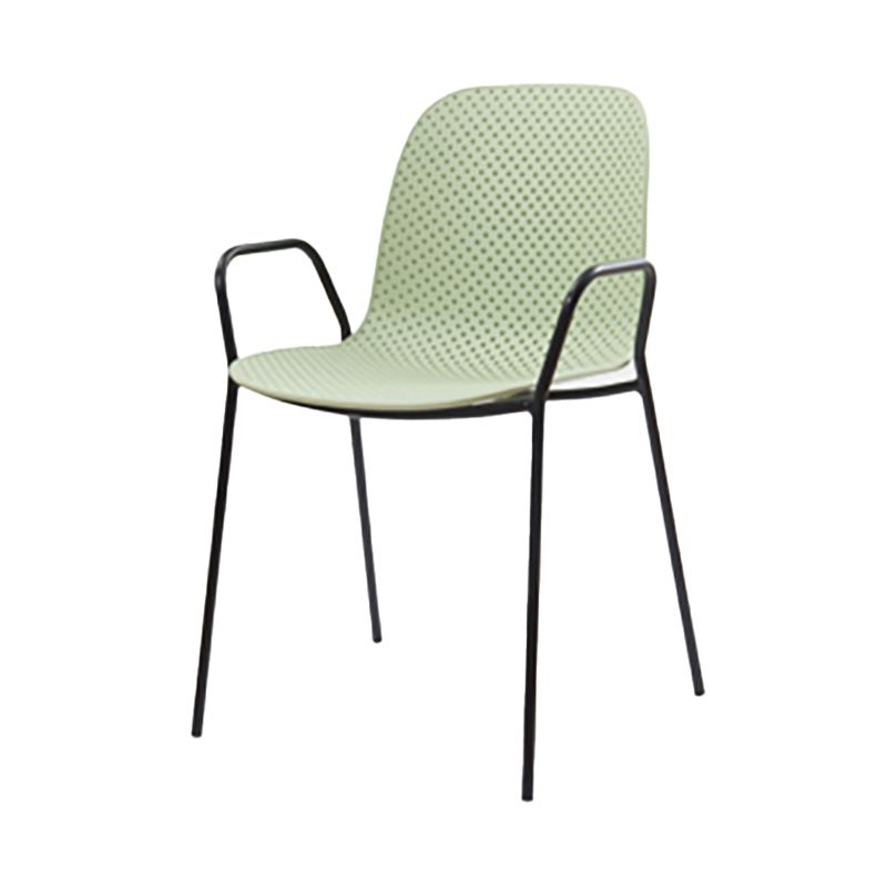 Modern Dining Chairs Metal With Arm Plastic Patio Dining Armchair