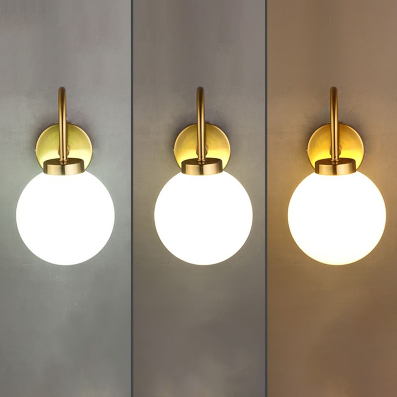 Lampada globale SCONCE Stile contemporaneo in vetro da letto da letto per la parete illuminazione da parete