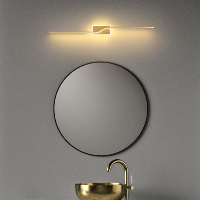 Contemporary Vanity Lights Gold Metal Vanity Wall Light Fixtures for Bathroom