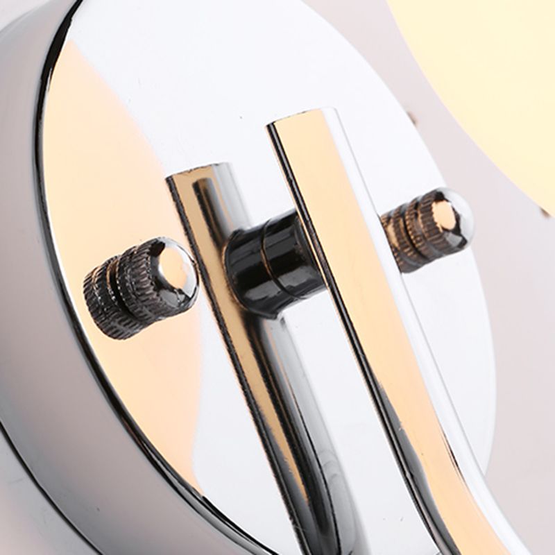 Modern Style Wall Mount Lamp Spherical with Glass Shade for Bedroom