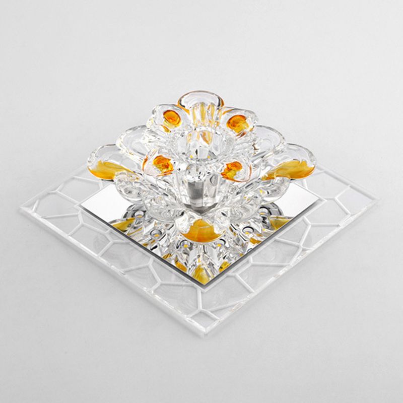 Mini luz de techo de los pasillos del pasillo de la luz de techo de cristal del estilo moderno LED con el diámetro del agujero 2-4.3"