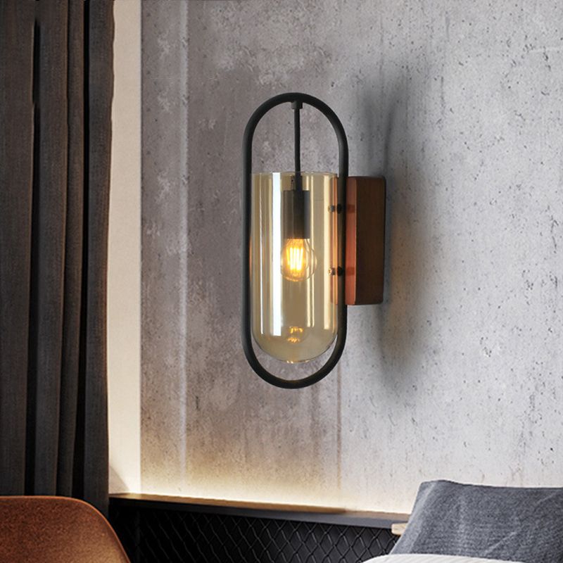 Moderne Stilzylinderformwandlampe Glas 1 Lichtwandbeleuchtung