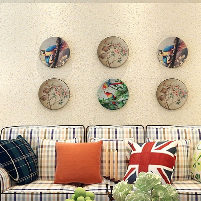 Yellow Minimalist Wall Covering 20.5"W x 33'L Textured Surface Wallpaper for Living Room Decoration