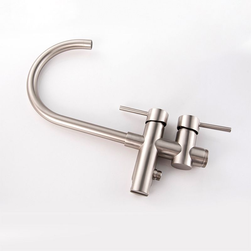 Modern Floor Mounted Metal Freestanding Tub Filler Freestanding High Arc Tub Filler Trim