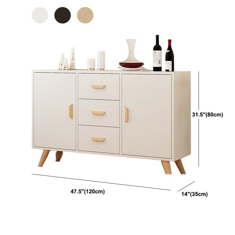 Contemporary Combo Dresser Wooden Bedroom Storage Chest Dresser with Drawers and Doors