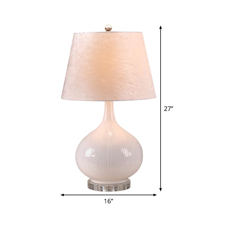 1 Glühbirnen Wohnzimmer Schreibtisch Lampe Nordic White Reading Light mit Fassstoffschatten