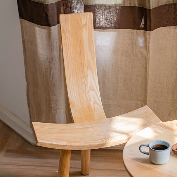 Natural Modern Indoor Dining Side Chair Solid Wood Side Chair