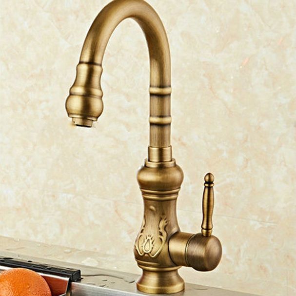 Traditional Standard Bar Faucet 1-Handle with Supply Lines Kitchen Faucet