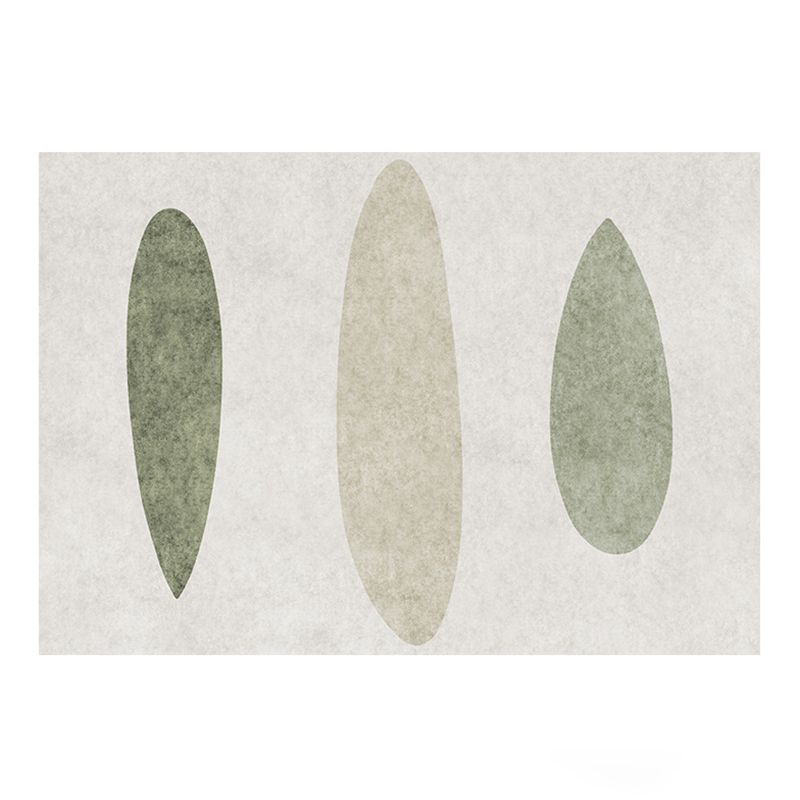 Light Green Color Piece Rug Polyester Modern Rug Washbale Rug for Drawing Room