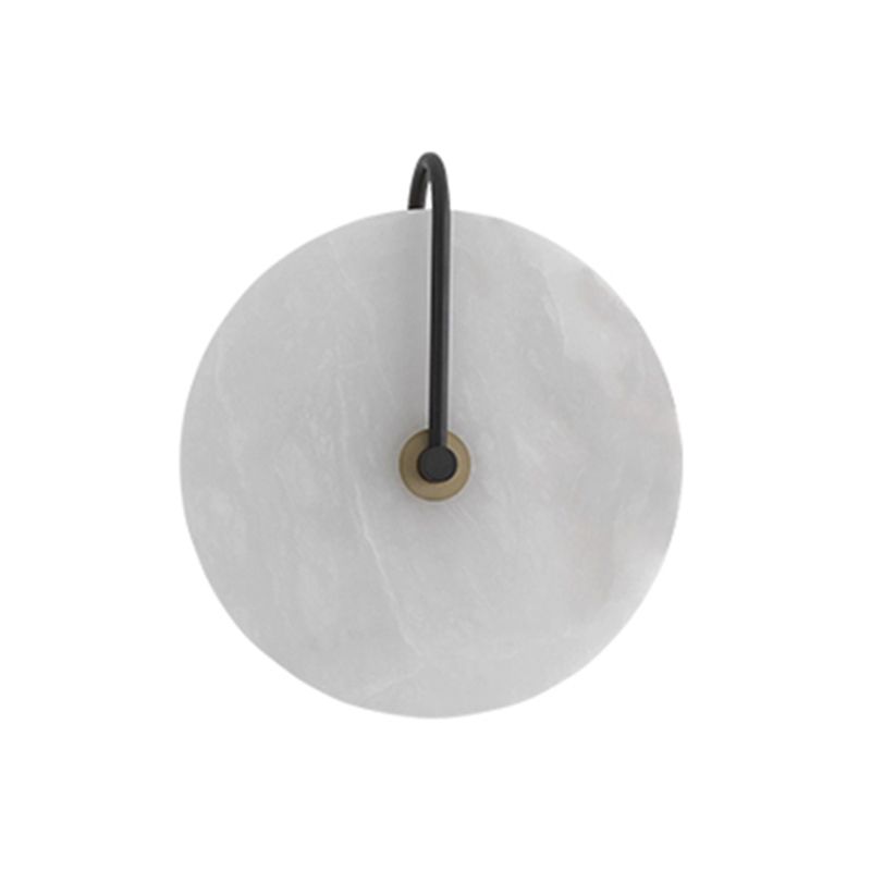 Glass Round Wall Sconce Lights Modern Style 1 Light Wall Murd Lamps