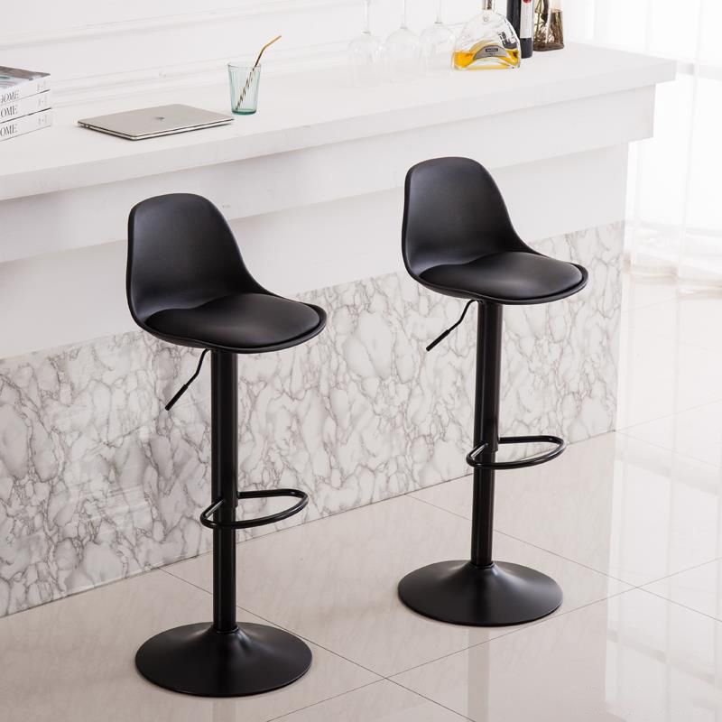Modern Style Single Bar-stool with Adjustable Height Bucket Seat for Counter Kitchen