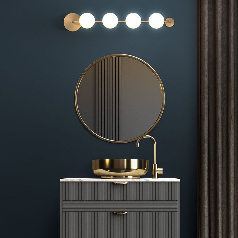 Lampes murales de vanité métallique murale globale contemporaine pour salle de bain