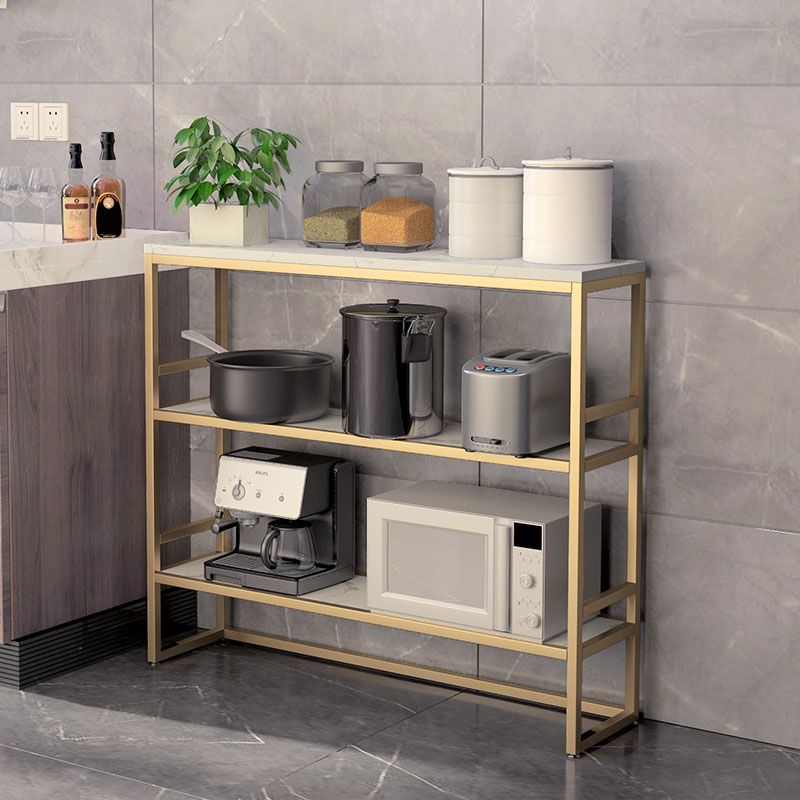 Home Dining Kitchen Island Table Modern Rectangle Shape Prep Table