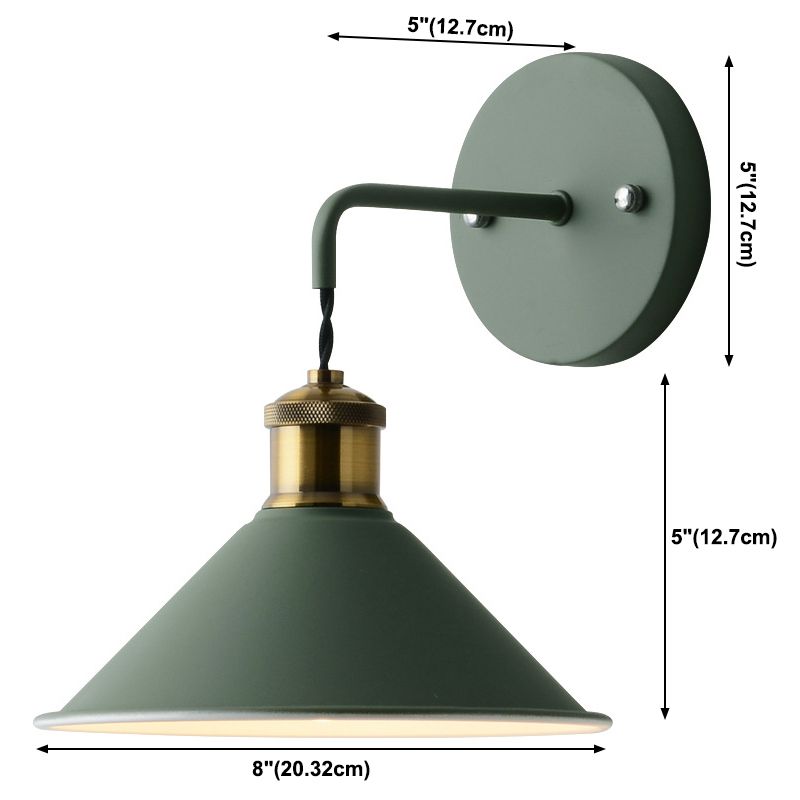 Lumières murales de style moderne Éclairage mural macaron métallique pour chambre