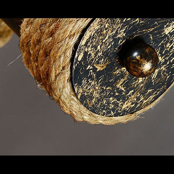 Exposed Bulb Island Lighting Fixtures Rope Retro Industrial Style Island Lighting Ideas for Restaurant