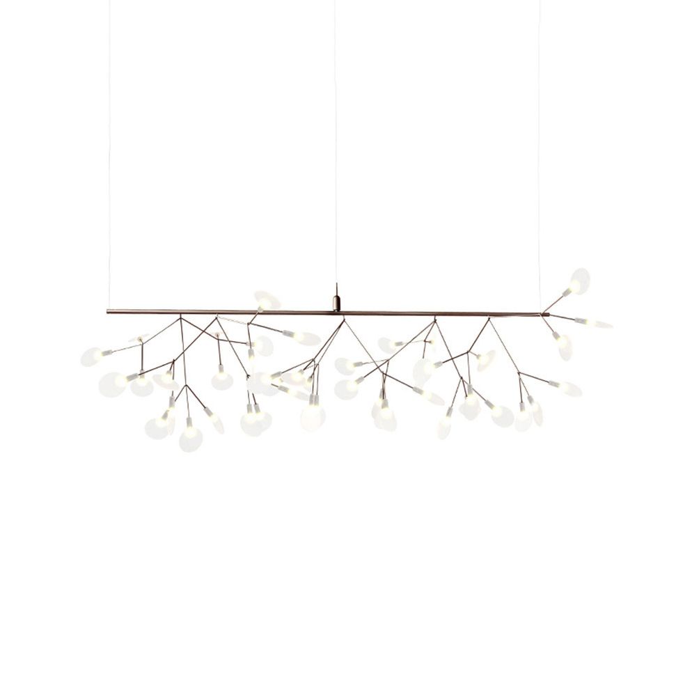 Nickel/Rose Gold Branching Ceiling Lamp Modern Stylish Multi Light Aluminum Island Lighting with Acrylic Shade