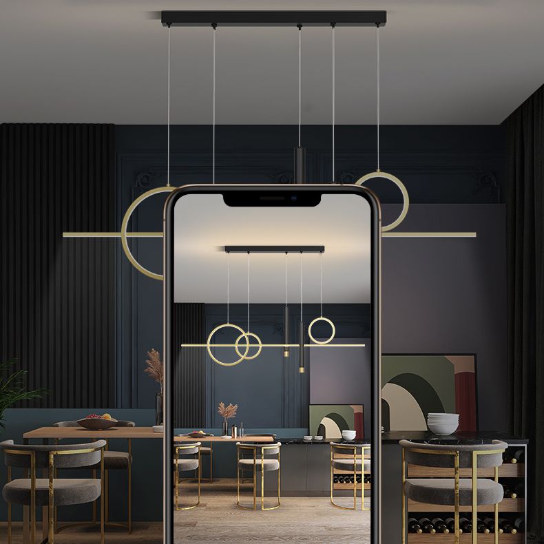 2 Spotlights Nuovi pendenti per isole moderni Lampada Lineare LED LED per sala da pranzo