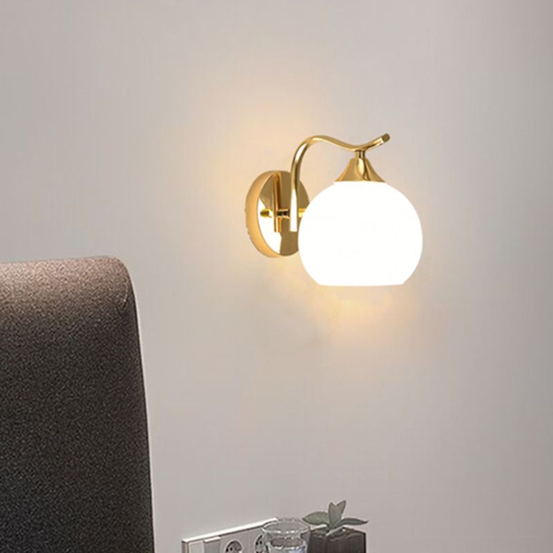 Modern Simple Golden Vanity Light Ball Shape Vanity Lamp for Shower Room