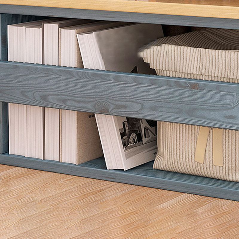 Contemporary Engineer Wood Bookshelf Open Back Bookcase,17.7"L x 7.9"W x 11"H