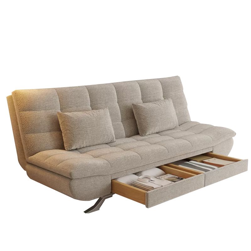 25" Wide Glam Sofa Bed Futon Cushion Back Sleeper Sofa with Storage