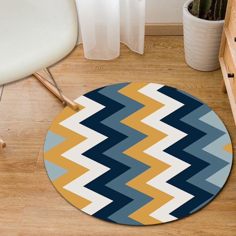 Modern Home Decor Rug Multi-Color Geometric Area Carpet Polypropylene Easy Care Machine Washable Rug