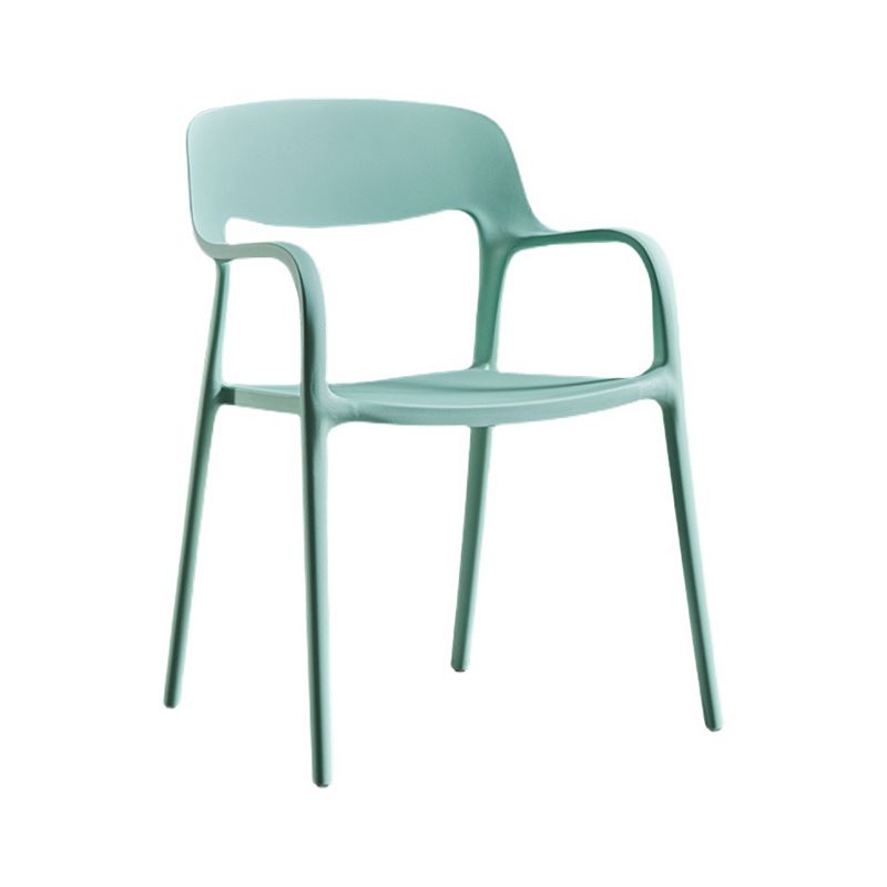 Open Back Dining Side Chair Dining Room Home Plastic Arm Chair