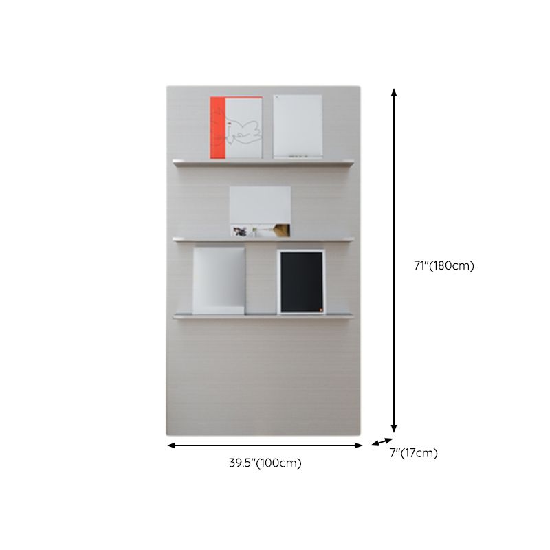 Contemporary Stainless Steel Bookcase Standard Closed Back Bookshelf for Bedroom