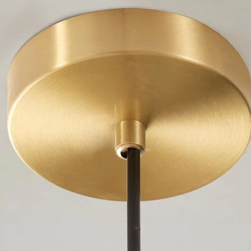 Modern Style Spherical Shape Island Lights Glass 6 Light Island Lighting in Gold