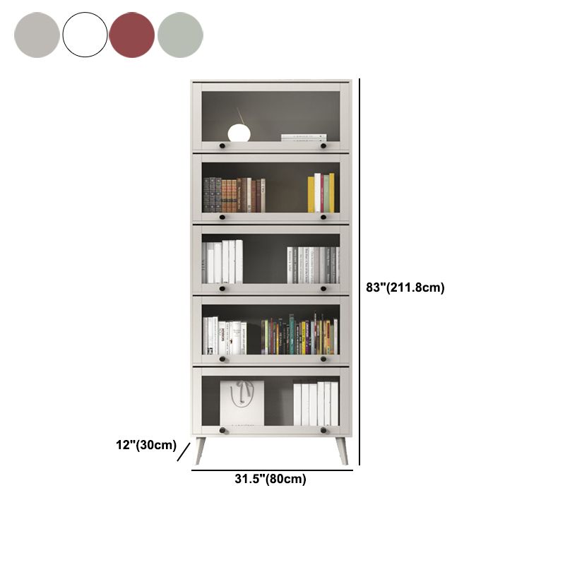 Closed Metal Bookcase Nordic Minimalist Home Living Room Bedroom Bookshelf