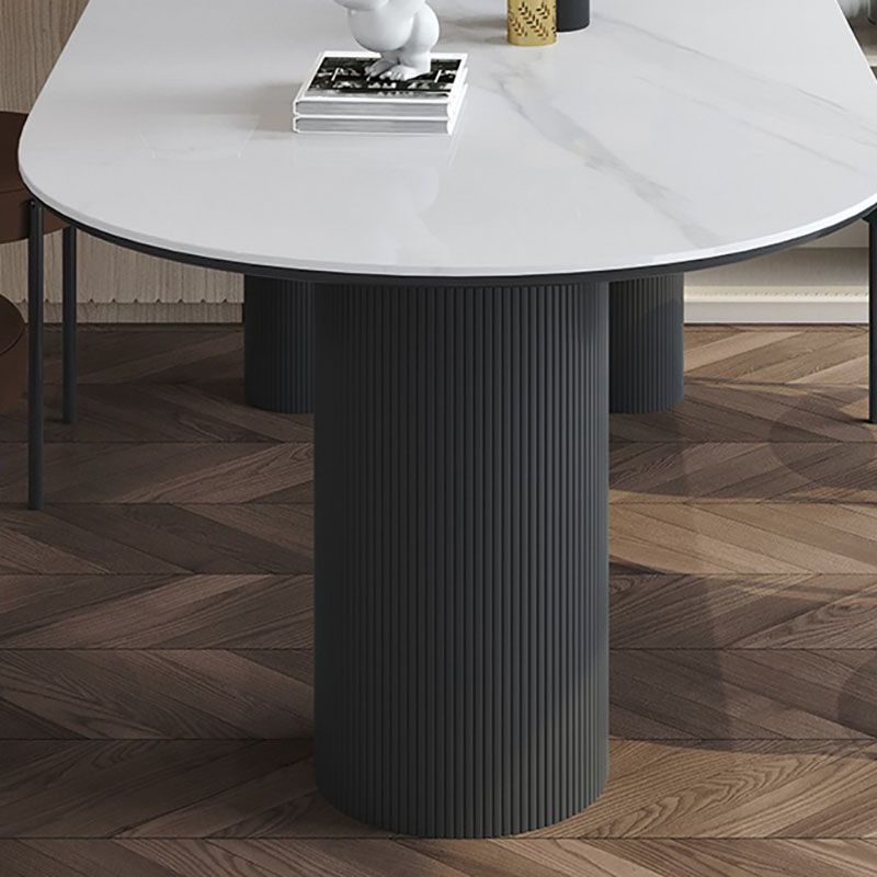 Wood Tripod Dining Table Modern White Stone Center Top Dining Site Table