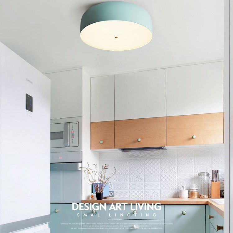 Circle Flush Mount Ceiling Light Fixture Nordic Style Metal Flush-Mount Light Fixture