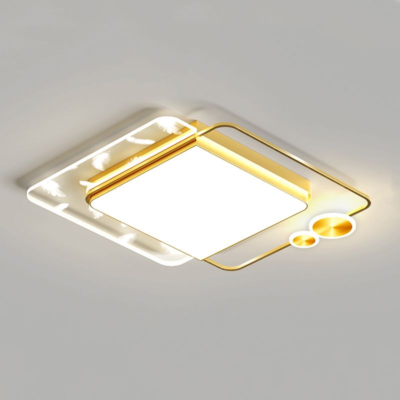 3 Light Ceiling Lamp Modern Style Metal Ceiling Lighting for Living Room