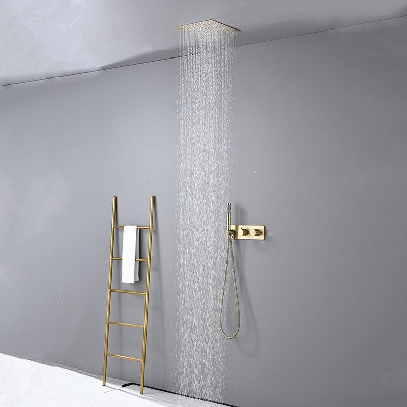 Modern Solid Color Shower Combo Ceiling Mounted Shower System