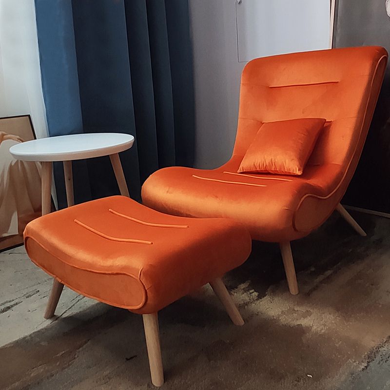 Modern Cushions Rocker Chair Solid Wood Frame Spindle Rocker Chair with Ottoman