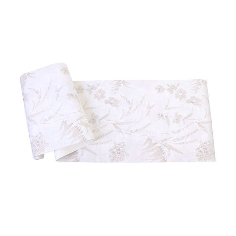 Natural Color Rural Wallpaper Roll 33' x 20.5" Dense Flower Pattern Wall Covering for Coffee Shop