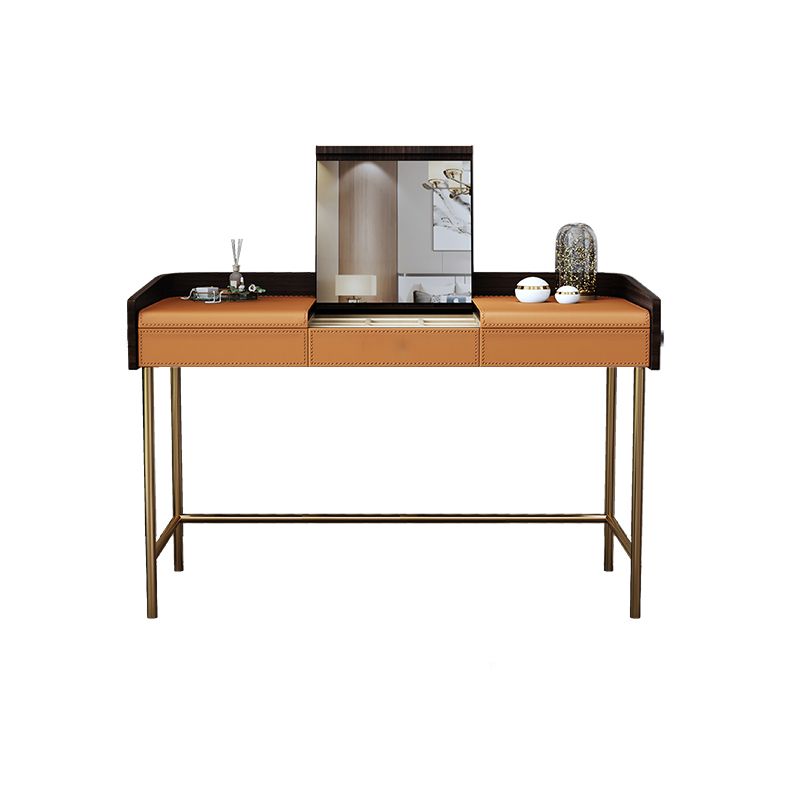Glam 17.72" Wide Wooden Makeup Vanity with 2 Drawers for Bedroom
