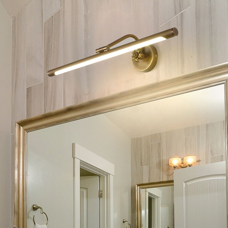 Adjustable Tube Bath Vanity Mirror Light Vintage Metal LED Wall Mount Light Fixture