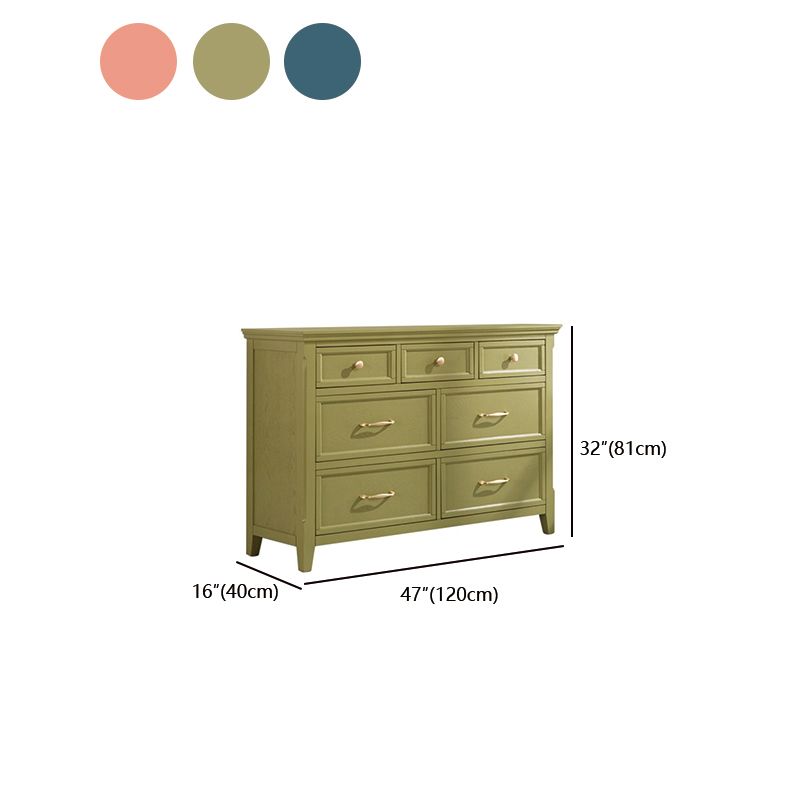 Rubber Wood Glam Dresser Horizontal Storage Chest without Mirror