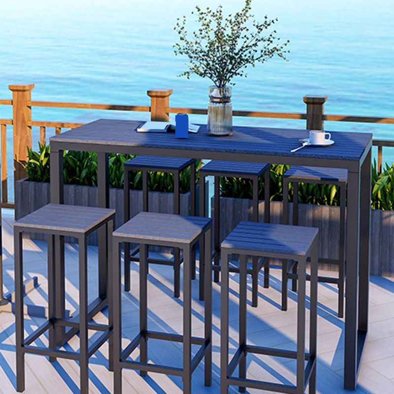 Modern Bar-height Table with Metal Base Bar Table for Outdoor