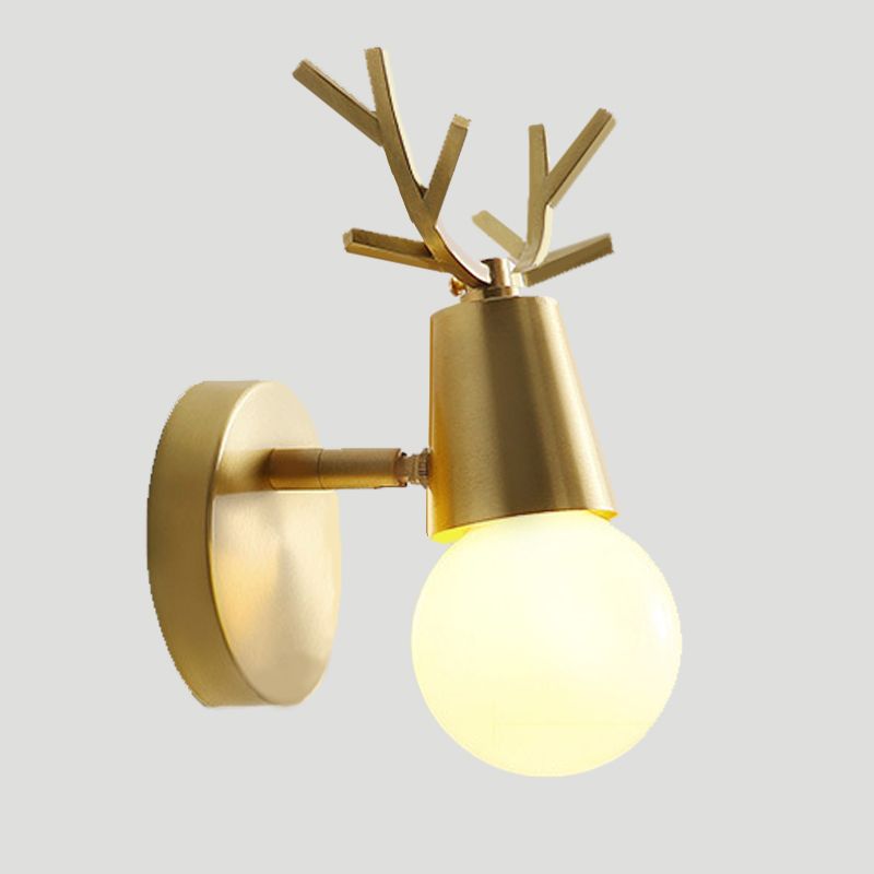 Lámpara de pared posmoderna de lámparas de drogadictos dorados para sala de estar para sala de estar de dormitorio