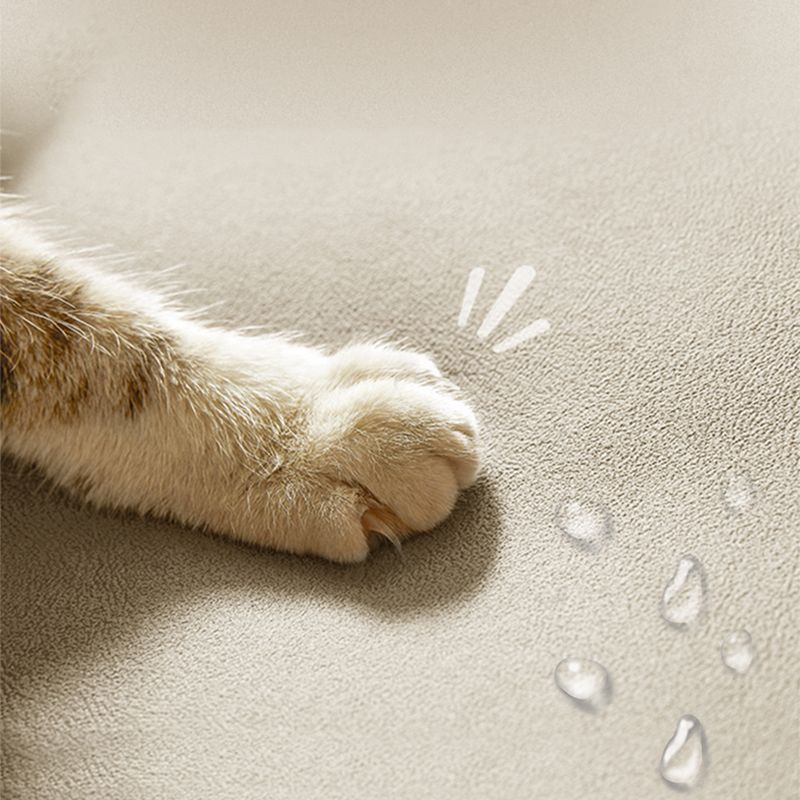 Modern Fabric Sectional with Bolster Pillows 31.5" Tall White L-shape Sectional