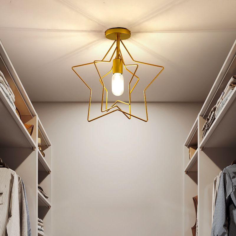 Minimalist Style Shaded Flush Mount Ceiling Fixture Metal Aisle Flush Ceiling Light